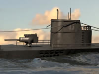 Submarino U-boat modelo 3d